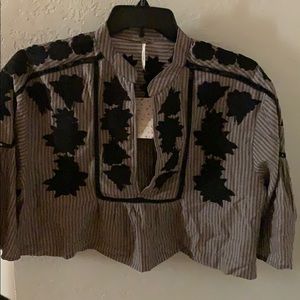 *NWT* Free People Embroidered Crop